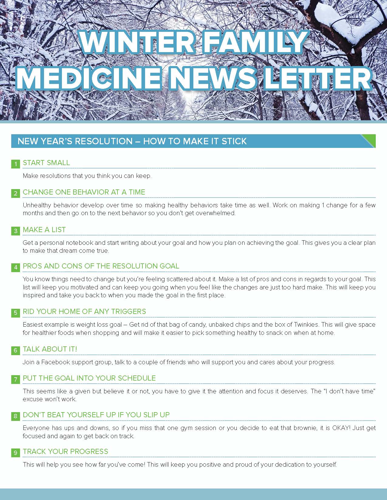 Fm Winter Nl Page 1 Family And Community Medicine