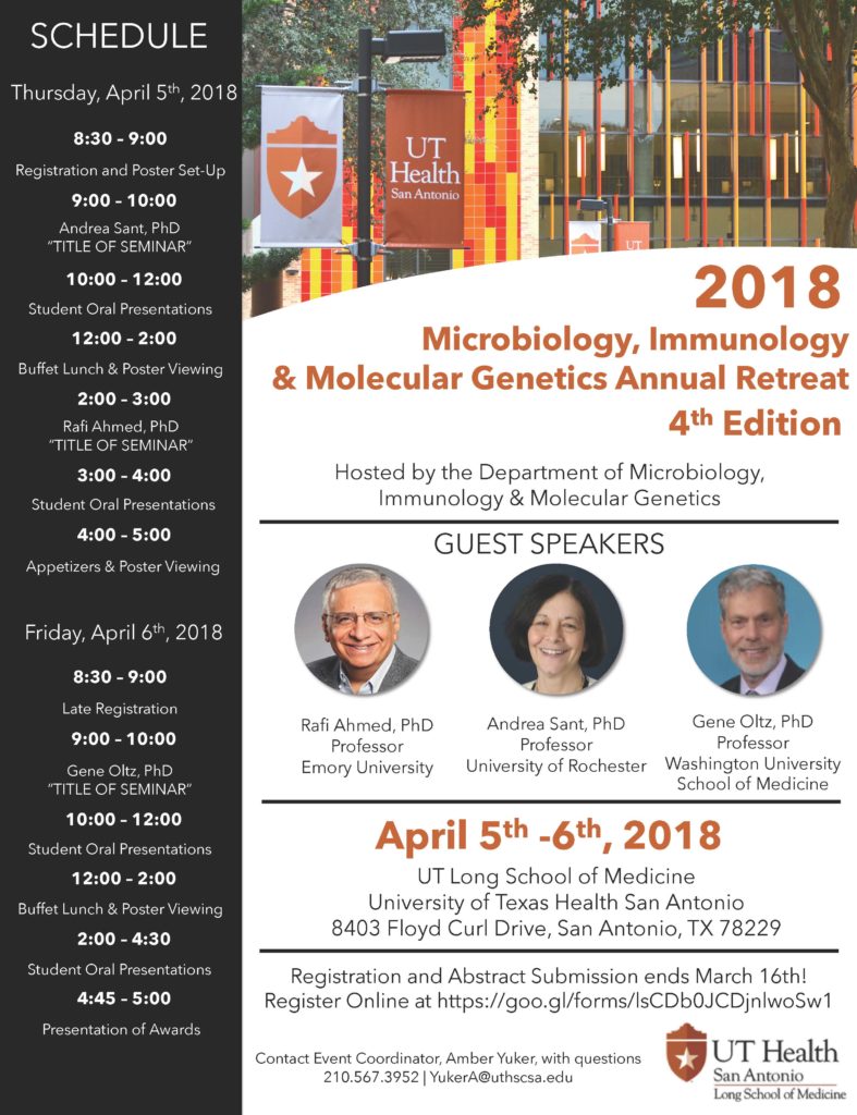 2018 Microbiology Immunology and Molecular Genetics Annual Retreat 4th Edition