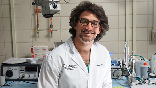 Dr. David Wallace smiling in our research lab.