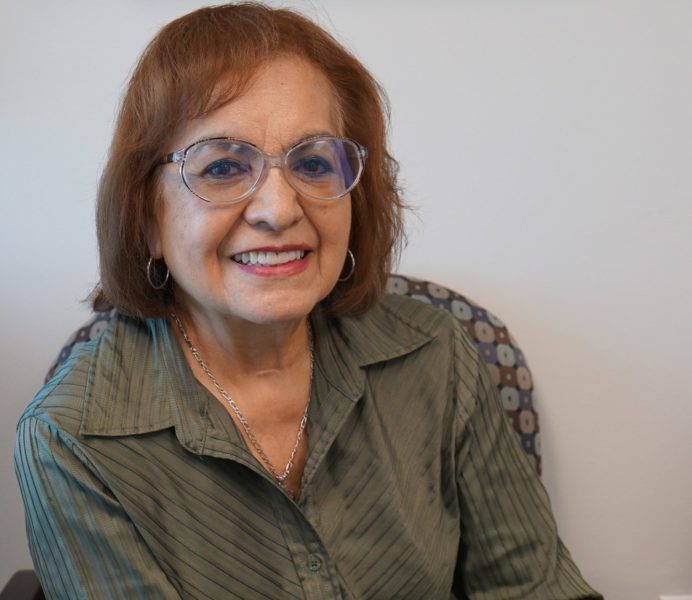 Olga Garza smiling during a clinic visit.