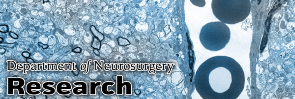 Banner saying "Department of Neurosurgery Research."