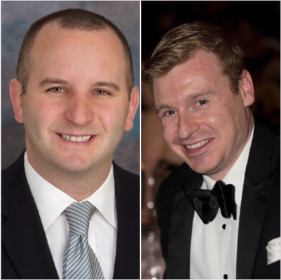 Drs. Justin Mascitelli and Cameron McDougall smiling in staff photos.