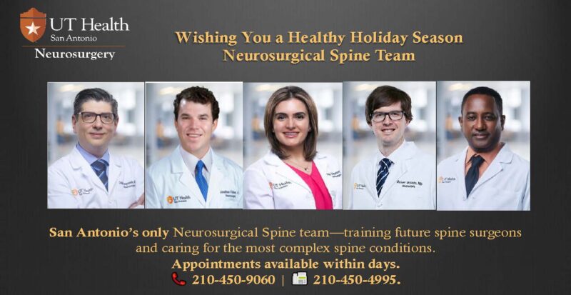Image with collection of photos of Neurosurgical Spine Team