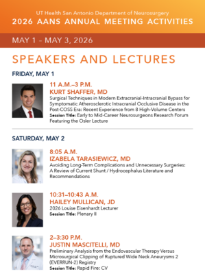 Flier for department AANS activities.