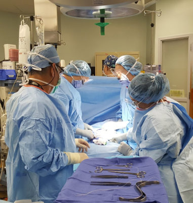 OBGYN physicians conducting a surgery