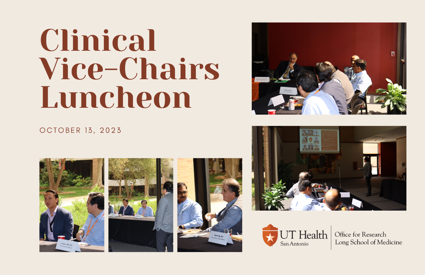 Clinical Vice Chairs Lucheon Office for Research