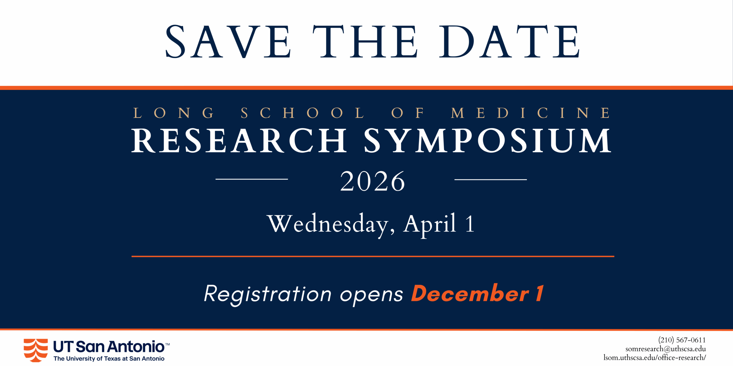2026 Research Symposium- Save the Date