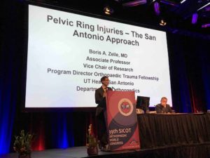 dr. zelle presenting at 39th sicot orthopaedic world congress