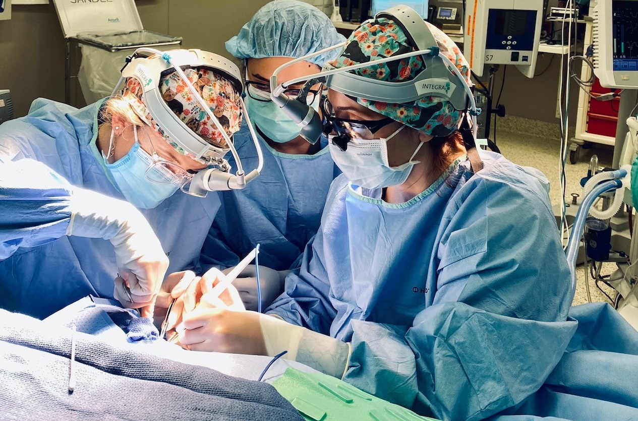 Residents during surgery