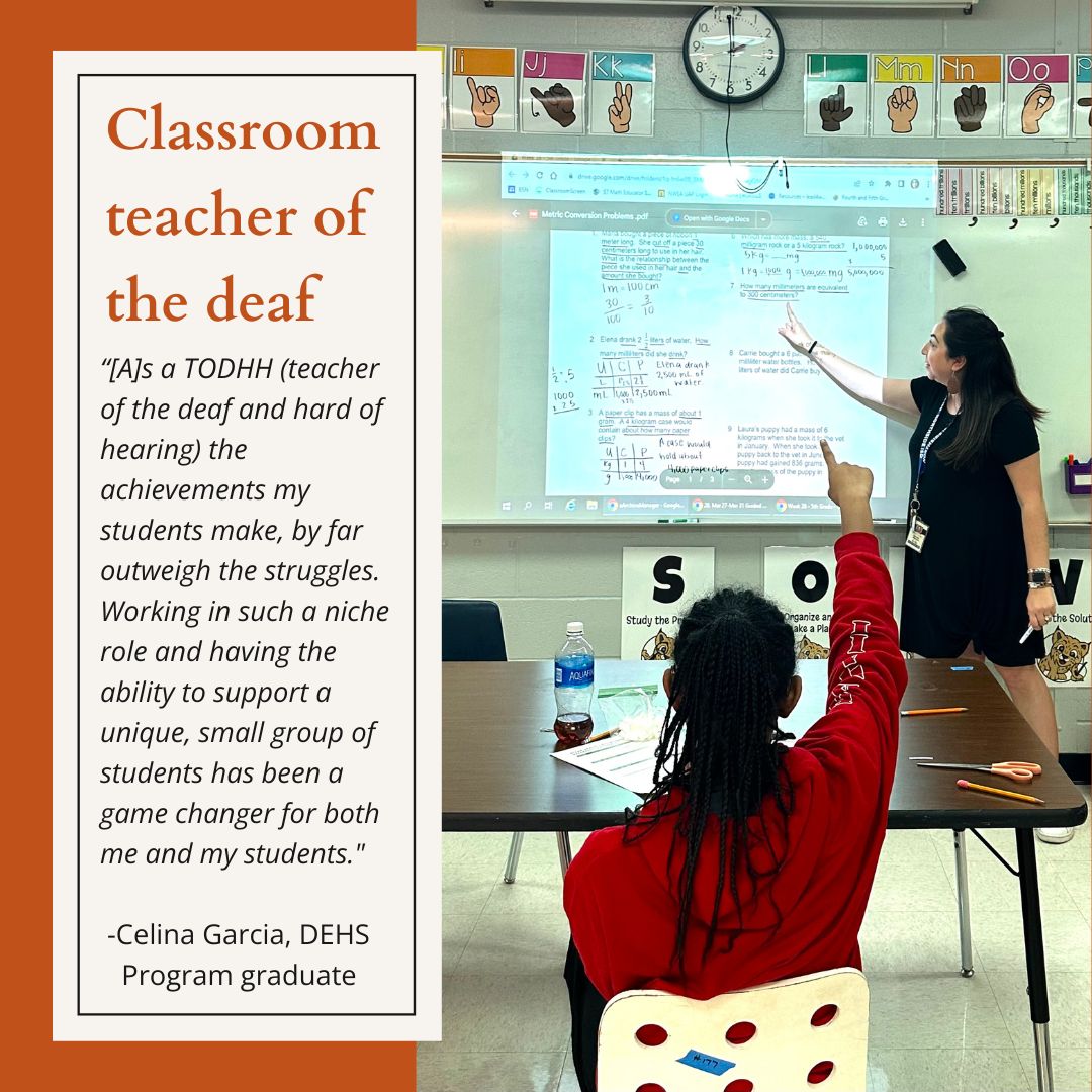 Master’s Degree in Deaf Education and Hearing Science Department of