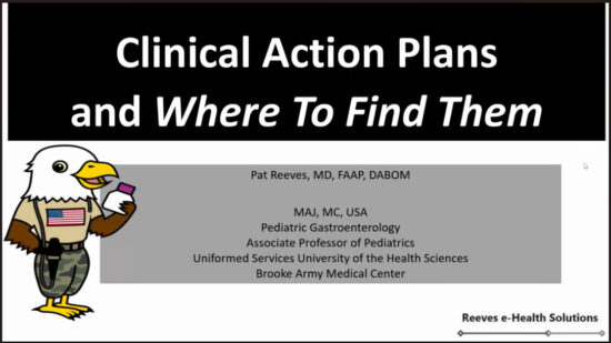 Clinical Action Plans and Where to Find Them