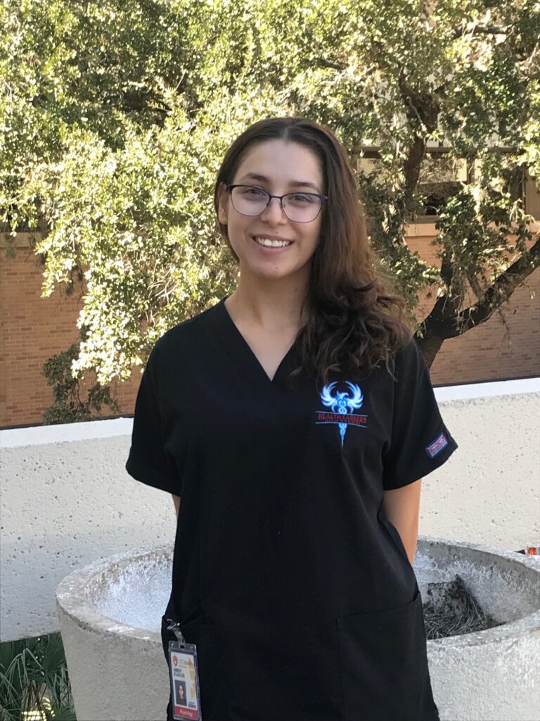 Amber Elizalde, Health Careers High School Student in the Gould lab won