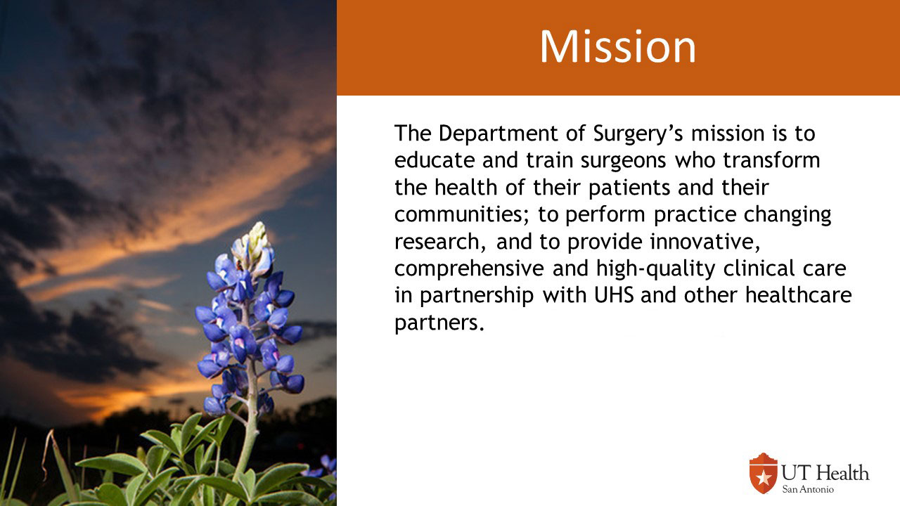 Dept. of Surgery Mission Statement